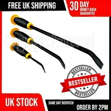 3PC HEAVY DUTY CROW BAR SET TOUGH PRY JEMMY LEVER WRECKING MECHANICS TOOL 20A