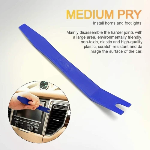 Plastic Trim Removal Pry Tool Set for Car Radio Panel Door Dash Clip Fasteners - Foto 10 di 15