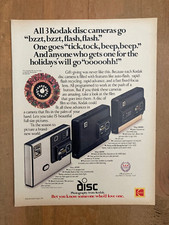 Kodak Disc Cameras Vintage Print Ad Life Magazine 1982 13" x 10"