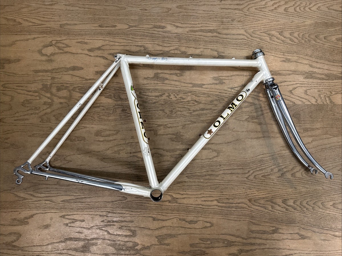 Olmo Steel Road Bike Frameset 49cm Small 700c Dented Pearl White