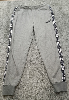 Puma Joggers Sweatpants Womens Large Sweats Jersey Tapered Ankle Workout Pants