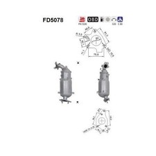 1x Ruß-/Partikelfilter, Abgasanlage AS FD5078 passend für HONDA