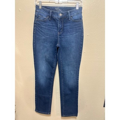 Time and Tru Womens Jeans Size 6 Straight Leg Denim Dark Wash Casual Pants