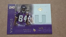 2001-UPPER DECK GAME GEAR-RANDY MOSS GAME WORN JERSEY-VIKINGS