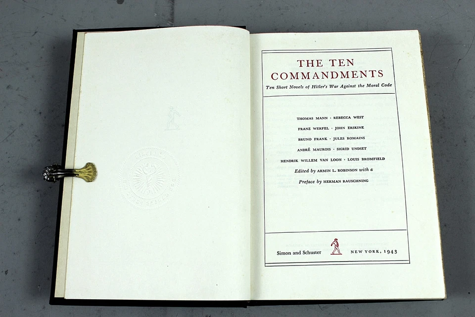 The Ten Commandments Novels of Hitler's War Against the Moral Code HB in DJ 1943 - Image 2 of 4