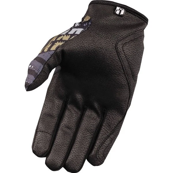Guantes textiles para motocicleta Icon Hooligan Daytripper | negros/marrones/azul claro Foto 2 de 4