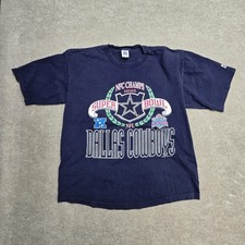 Logo 7 90s Vintage 1992 Dallas Cowboys Super Bowl XXVII Champions TShirt Size XL