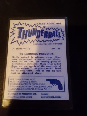 SOMPORTEX - THUNDERBALL 1967 - #38 - HOCHWERTIGE JAMES BOND 007 KARTE!!