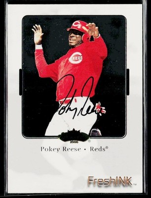2000 Fleer Showcase Fresh Ink Auto Pokey Reese #NNO Cincinnati Reds