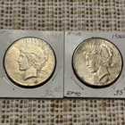 UNC 1926-S Peace Dollar 90% Silver Nice Coins lot of 2