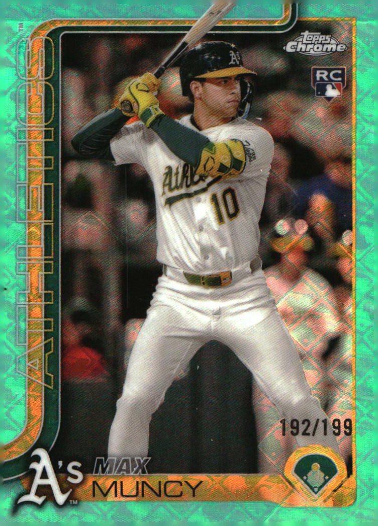 2025 Topps Chrome Logofractor Edition #221 Max Muncy Aqua Refractors #/199