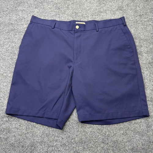 Peter Millar Crown Sport Mens Navy Blue Performance Golf Shorts Size 38 Solid