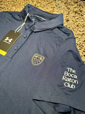 NWT Navy The Boca Raton Club Under Armour Women s HeatGear Golf Polo Shirt SMALL