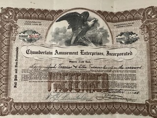Chamberlain Amusement Enterprises Incorporated 1928