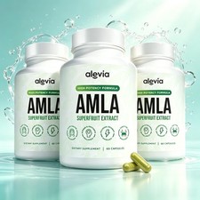 3x Alevia Organic Amla Capsules 1000mg Indian Gooseberry Antioxidant Supplement