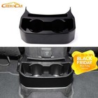Black Rear Center Drink Cup Holder Storage Organizer for Jeep Wrangler JL JT 18+