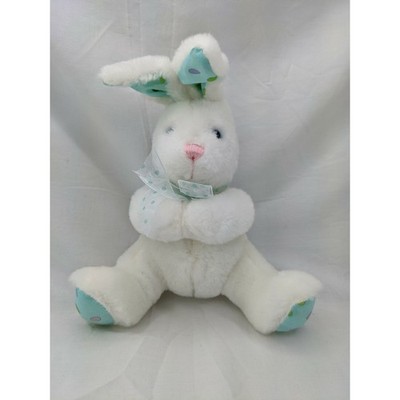 White Rabbit Plush Bunny 10 Inch Jelly Bean Ears Feet Stuffed Animal Toy