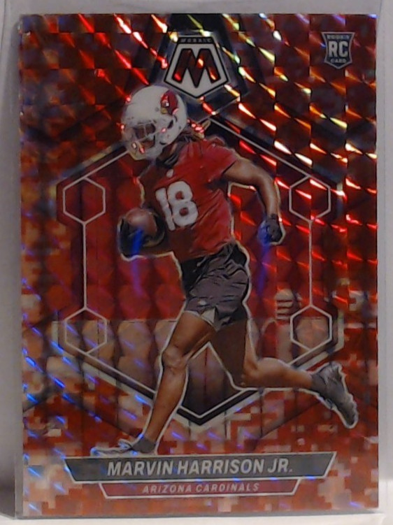 2024 PANINI MOSAIC MARVIN HARRISON JR ROOKIE RED REFRACTOR #304 CARDINALS MSK