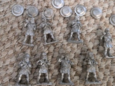 Asgard Miniatures 25mm Greek Spartan Hoplites 8 Models With Shields Pre-Slotta