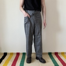 vintage Soviet Union USSR salt and paper double knee workwear French pants W36