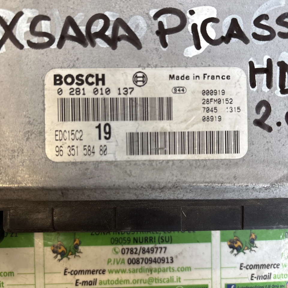 Centralina Motore Citroën Xsara Picasso 2.0 HDI - 0281010137 - Immagine 2 di 3