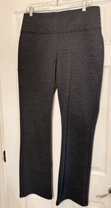 Apt 9 Pull On Black & Gray Tweed Texture Dress Pants, Large Excellent Condition