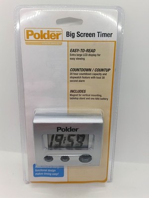 Polder Big Screen Timer 2007 20 Hour Countdown Easy To Read Large LCD Display 