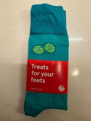 New Adult Two Pickles Treats for your feet Socks Chick-fil-A Green  4Charity  ️