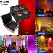10pc/lot DJ Par 4x18W Battery led Uplight RGBWA UV Wireless IR par light/case
