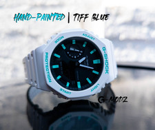 Custom Mod Casio G-Shock CasiOak Hand-Painted GA-2100 Tiff Blue Mods wrist watch