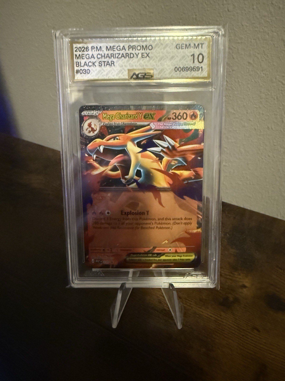 Mega Charizard Y ex 030 Black Star Promo Mega Evolution Tin Promo Pokemon TCG NM