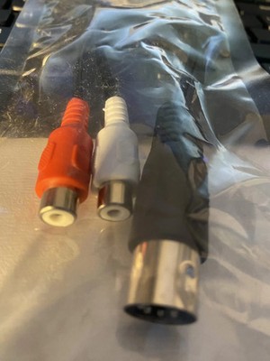 Din 5pin male to 2 RCA TULP Phono female Audio Adapter Cable Connector