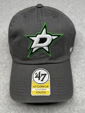 ‘47 Brand Dallas Stars YOUTH Victory Gray Hat Cap NHL Adjustable Strapback NEW