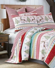 Levtex Home F/Q Merry & Bright Collection, 5PC Set; INCLUDES SHAMS!~NWT