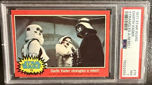 1977 Topps Star Wars #75 Darth Vader strangles a rebel! — PSA 7