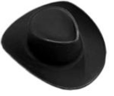 1PC Black Mini Cute Miniature Hat for Toy Doll, used
