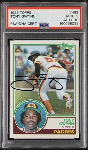 1983 Topps #482 Tony Gwynn ROOKIE PSA 9 AUTO 10