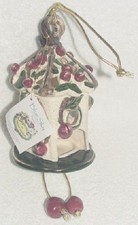 SWEET CHERRIES HANGING TEA LIGHT HOLDER BLUE SKY CLAYWORKS HEATHER GOLDMINC 2001