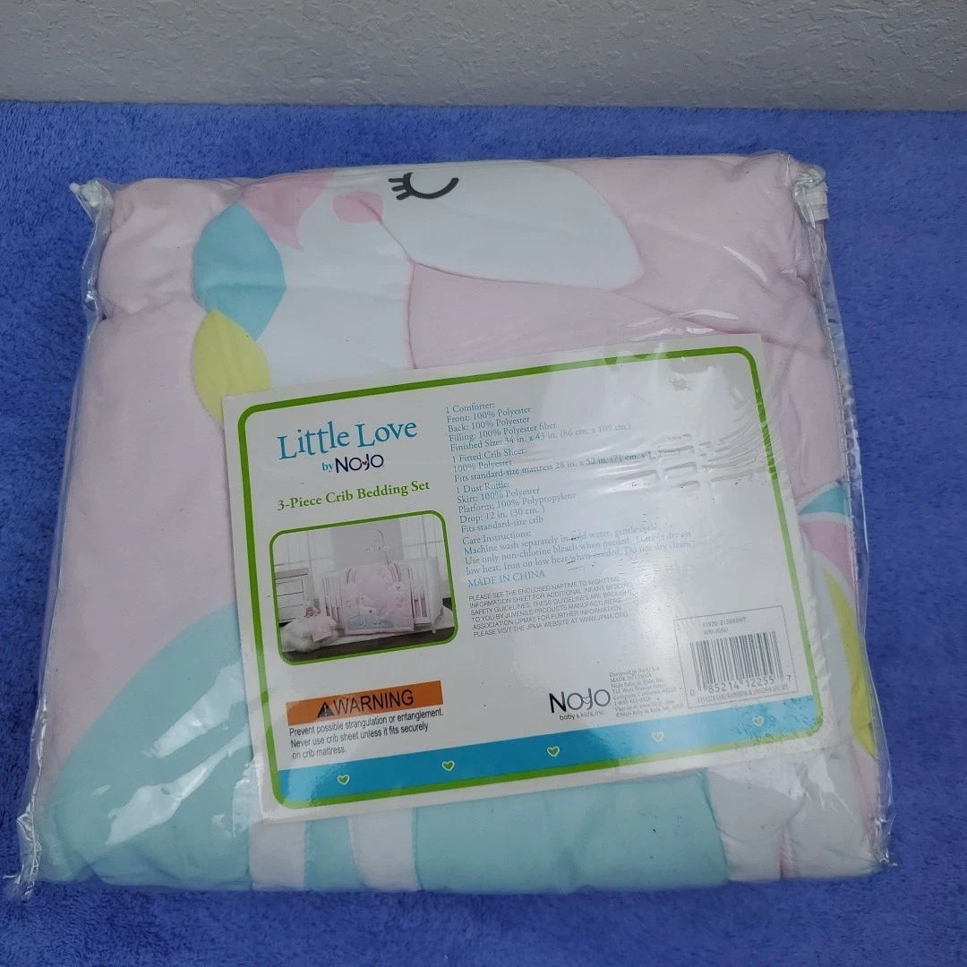 Little Love: Rainbow Unicorn 3pc Crib Bedding Set by NoJo
Opens in a new window or tab