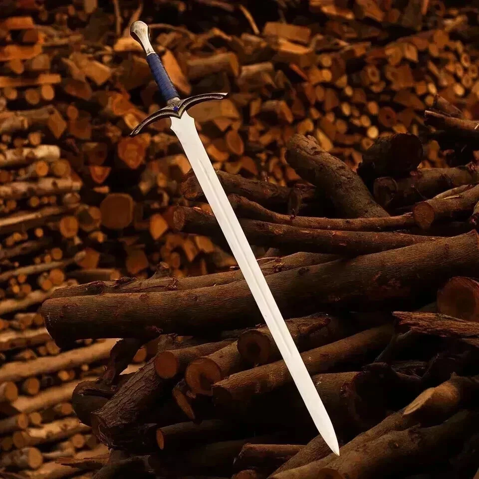 Espada Glamdring Hecha a Mano de Gandalf LOTR Réplica + Vaina y Montaje en Pared Foto 4 de 4