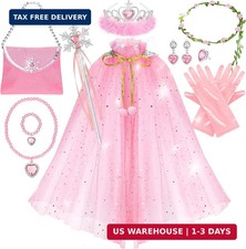 Princess Cape Set,12Pcs Princess Dress up Clothes for Little Girl, Princes