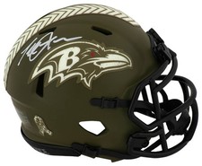 Terrell Suggs Signed Ravens SALUTE Riddell Speed Mini Helmet - (SCHWARTZ COA)