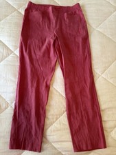 J. Jill Linen Straight Leg Pants High Rise Pockets Size M
