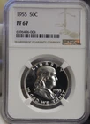 1955 US Proof Franklin Half 50c NGC PF67