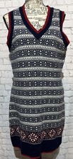 Brooks Brothers Fair Isle Sweater Dress Women’s Sz M Lambs Wool Sleeveless