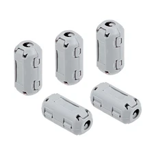 5mm Ferrite Cores Ring Clip-On RFI EMI Noise Suppression Cable Clip, Gray 5pcs