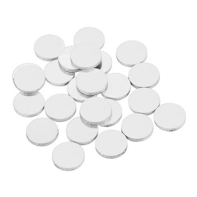 Stamping Blank Brass Round DIY Crafts Tags Silver, 9mm/0.4'', Pack of 24