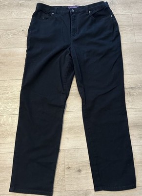 Gloria Vanderbilt Amanda Jeans Size Missy 16 Black Straight Leg 34 x 30