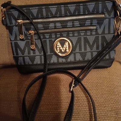 MKF MIA K FARROW Collection Handbag Purse Crossbody Bag Shoulder Black Multi