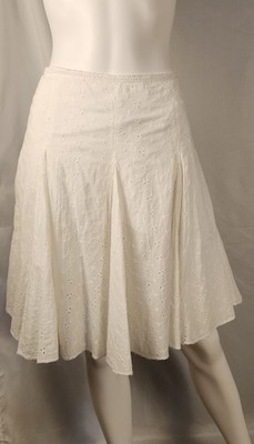Tracy Evans White Eyelet Skirt Preppy/Cleangirl/Minimalist/Y2K 9